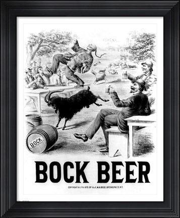 Framed Bock Beer celebration Print