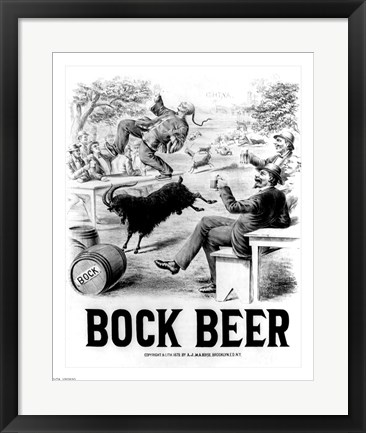 Framed Bock Beer celebration Print