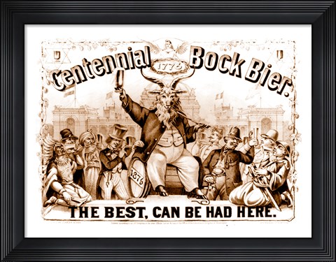 Framed Centenial Bock Beer Print