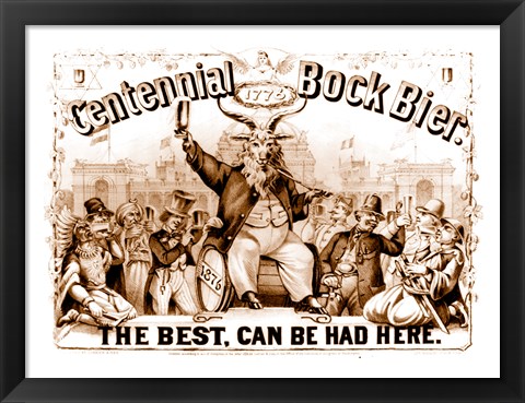 Framed Centenial Bock Beer Print