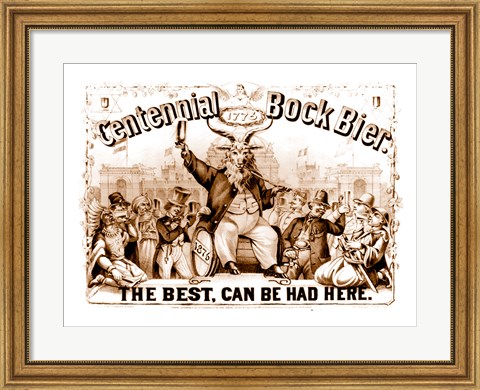 Framed Centenial Bock Beer Print