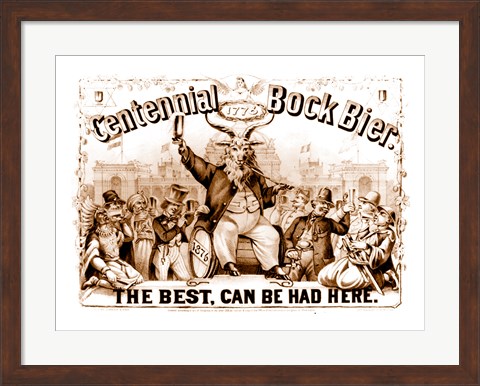 Framed Centenial Bock Beer Print