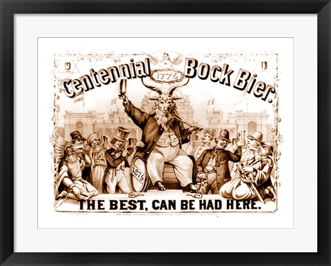 Framed Centenial Bock Beer Print