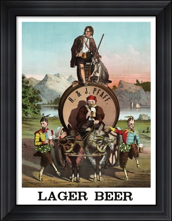 Framed Lager Beer Print