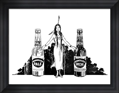 Framed Minniehaha Beer Print