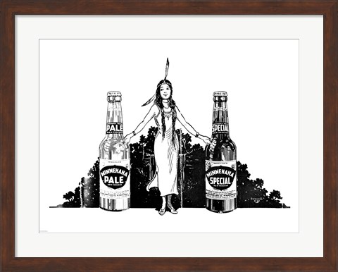 Framed Minniehaha Beer Print