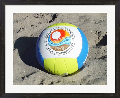 Framed Beach Volleyball Ball Print