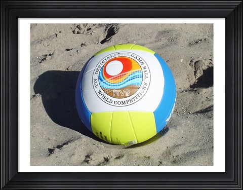 Framed Beach Volleyball Ball Print