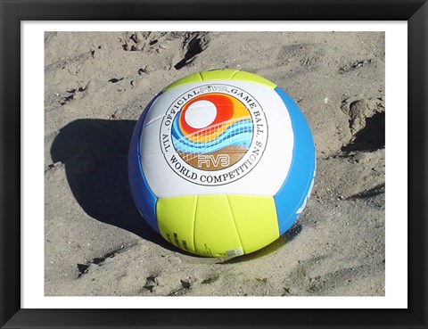 Framed Beach Volleyball Ball Print