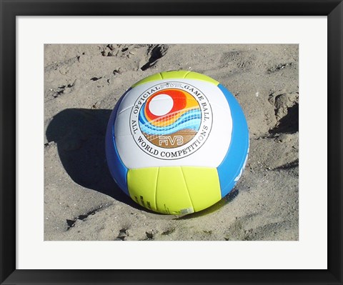 Framed Beach Volleyball Ball Print