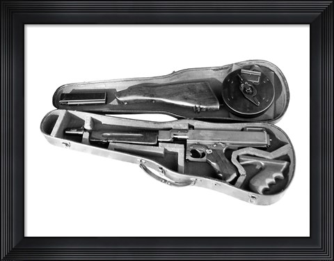 Framed Tommy Gun in a Violin Case Print