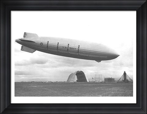 Framed Zeppelin - B&amp;W Print