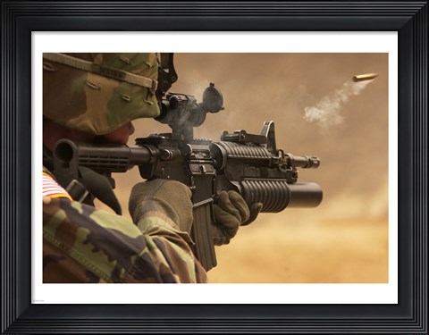 Framed M4 Carbine Firing Print