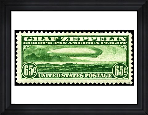 Framed Graf Zeppelin Stamp Print