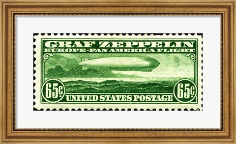 Framed Graf Zeppelin Stamp Print