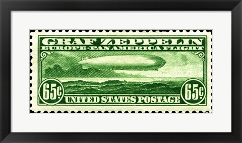 Framed Graf Zeppelin Stamp Print