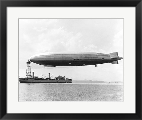 Framed USS Los Angeles Moored to USS Patoka, 1931 Print