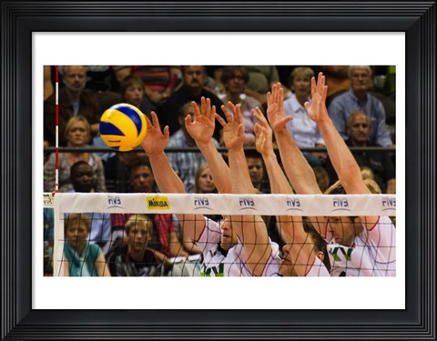 Framed Volleyball Block Print