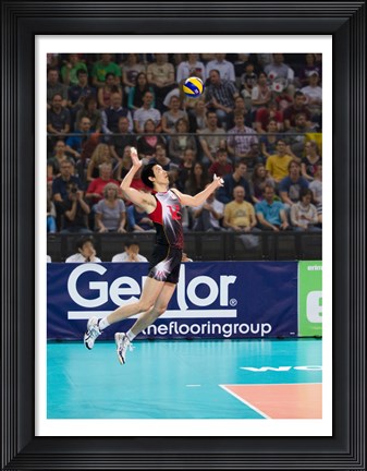 Framed Volleyball Jump Serve Print