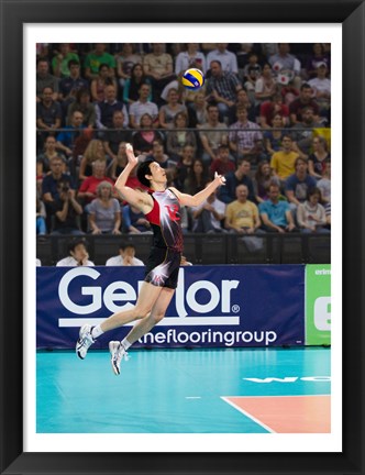 Framed Volleyball Jump Serve Print