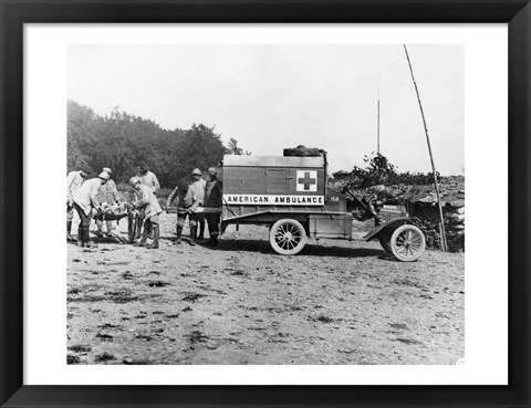 Framed Ambulance During World War I Print