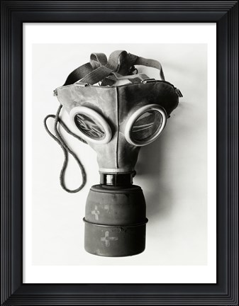 Framed Close-up of a Gas Mask Print