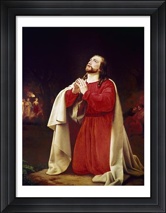 Framed Christ in Gethsemane by Christoffer W. Eckersberg, (1783-1853) Print