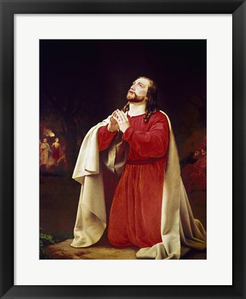 Framed Christ in Gethsemane by Christoffer W. Eckersberg, (1783-1853) Print