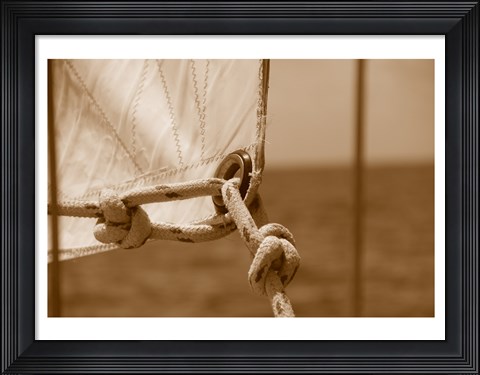 Framed Loopholes - sepia Print