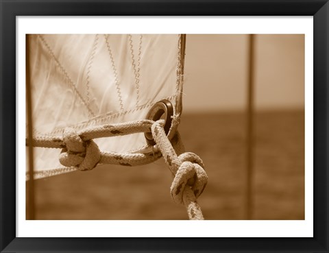 Framed Loopholes - sepia Print