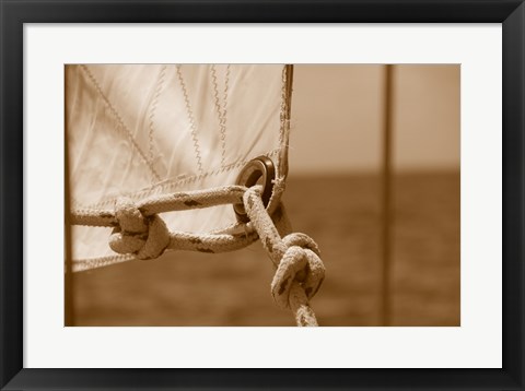 Framed Loopholes - sepia Print