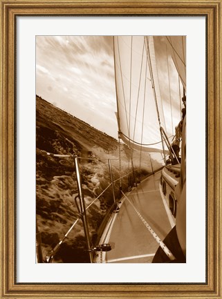 Framed Not Unlike the Waves - sepia Print