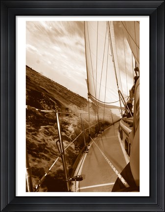 Framed Not Unlike the Waves - sepia Print