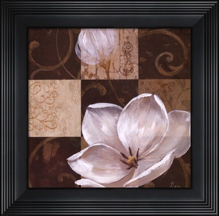 Framed Southern Garden II Grid Print