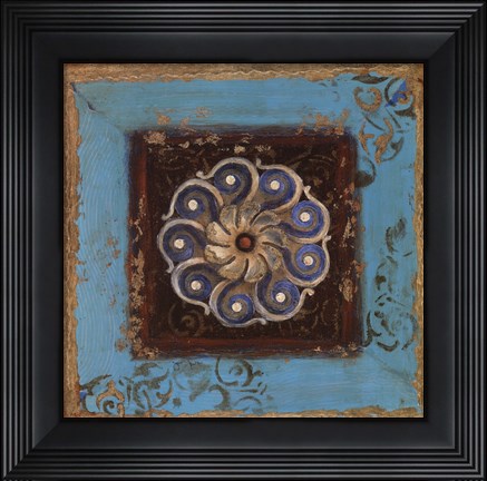 Framed Exotic Medallion I Print