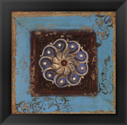 Framed Exotic Medallion I Print