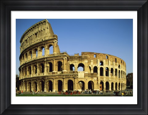 Framed Low angle view of a coliseum, Colosseum, Rome, Italy Landscape Print