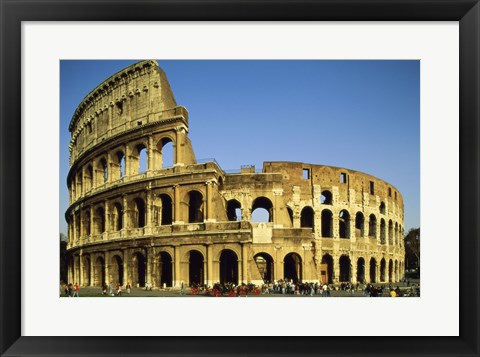 Framed Low angle view of a coliseum, Colosseum, Rome, Italy Landscape Print