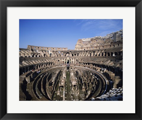 Framed High angle view of a coliseum, Colosseum, Rome, Italy Print