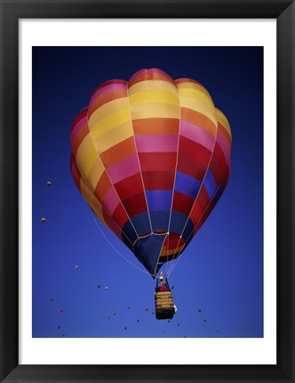 Framed Low angle view of a hot air balloon rising, Albuquerque International Balloon Fiesta, Albuquerque, New Mexico, USA Print