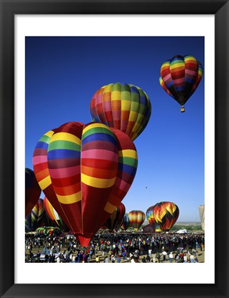 Framed Hot air balloons at the Albuquerque International Balloon Fiesta, Albuquerque, New Mexico, USA Vertical Print