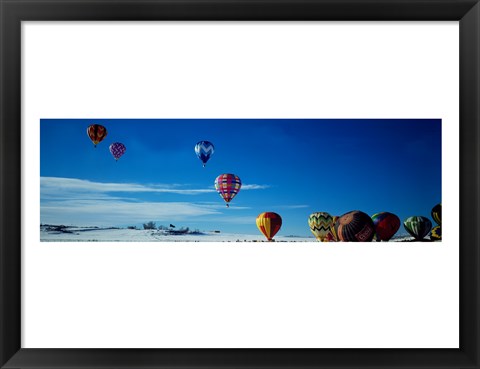 Framed Hot Air Balloons New Mexico USA Print