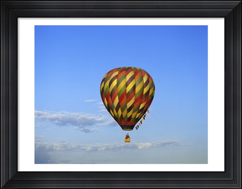 Framed Hot air balloon rising, Albuquerque, New Mexico, USA Print