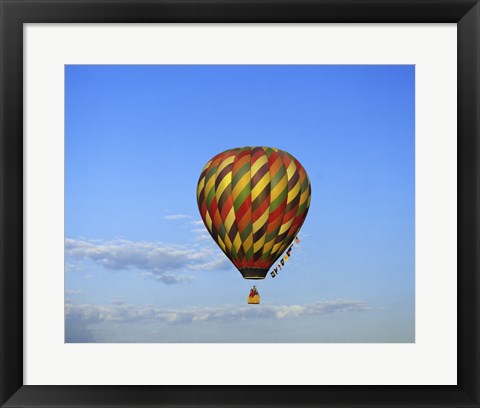Framed Hot air balloon rising, Albuquerque, New Mexico, USA Print