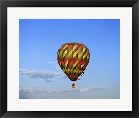 Framed Hot air balloon rising, Albuquerque, New Mexico, USA Print