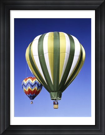 Framed Green Hot Air Balloon Print