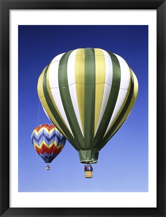 Framed Green Hot Air Balloon Print