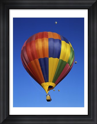 Framed Hot air balloons rising, Albuquerque International Balloon Fiesta, Albuquerque, New Mexico, USA Print