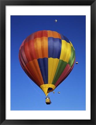 Framed Hot air balloons rising, Albuquerque International Balloon Fiesta, Albuquerque, New Mexico, USA Print