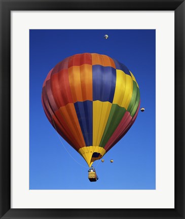 Framed Hot air balloons rising, Albuquerque International Balloon Fiesta, Albuquerque, New Mexico, USA Print